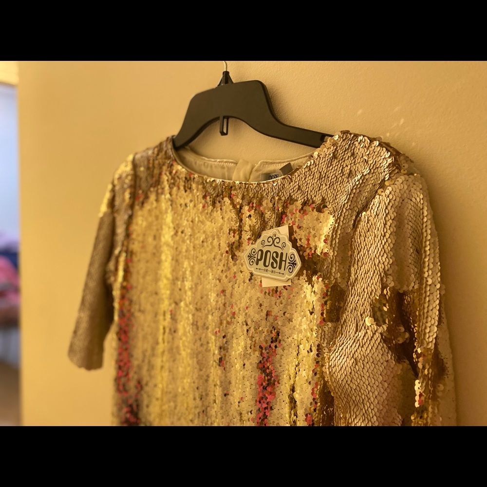 Two way Golden Sequin Dress - Brand New